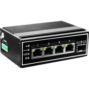 LevelOne IGP-0502 łącza sieciowe Nie zarządzany Gigabit Ethernet (10 100 1000) Obsługa PoE Czarny