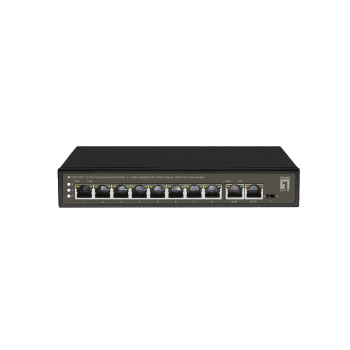 LevelOne FGP-1031 łącza sieciowe Nie zarządzany Gigabit Ethernet (10 100 1000) Obsługa PoE Czarny