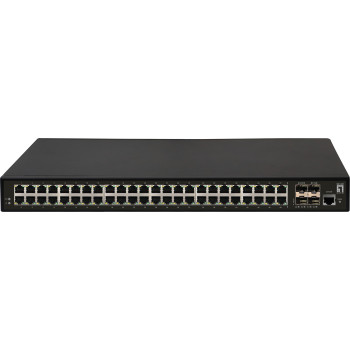 LevelOne GTL-5291 łącza sieciowe Zarządzany L3 Gigabit Ethernet (10 100 1000) 1U Czarny