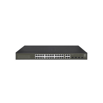 LevelOne GES-2128 łącza sieciowe Zarządzany L2 Gigabit Ethernet (10 100 1000) Czarny