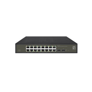 LevelOne GES-2118 łącza sieciowe Zarządzany L2 Gigabit Ethernet (10 100 1000) Czarny