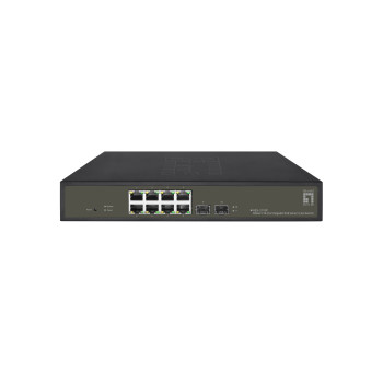 LevelOne GES-2110P łącza sieciowe Zarządzany L2 Gigabit Ethernet (10 100 1000) Obsługa PoE Czarny