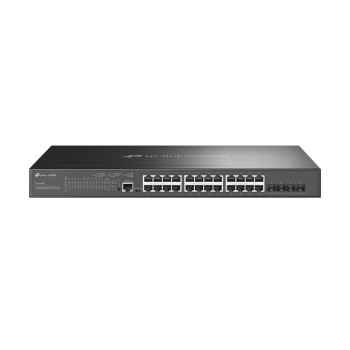 TP-Link Omada SG3428XMP łącza sieciowe Zarządzany L2+ Gigabit Ethernet (10 100 1000) Obsługa PoE 1U Czarny