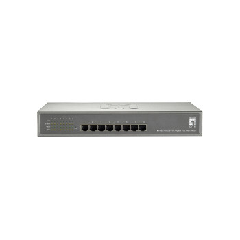 LevelOne GEP-0822 łącza sieciowe Gigabit Ethernet (10 100 1000) Obsługa PoE Szary