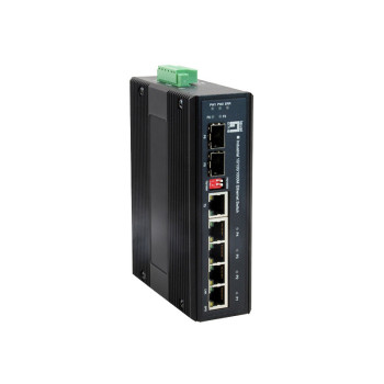 LevelOne IES-0600 łącza sieciowe Gigabit Ethernet (10 100 1000) Czarny