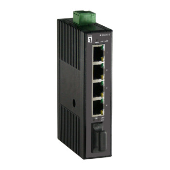 LevelOne IES-0510 łącza sieciowe Nie zarządzany Fast Ethernet (10 100) Czarny