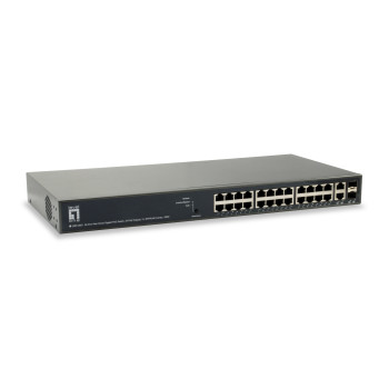 LevelOne GEP-2651 łącza sieciowe Zarządzany L3 Gigabit Ethernet (10 100 1000) Obsługa PoE Czarny