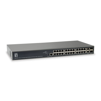 LevelOne GEP-2681 łącza sieciowe Zarządzany L3 Gigabit Ethernet (10 100 1000) Obsługa PoE Czarny