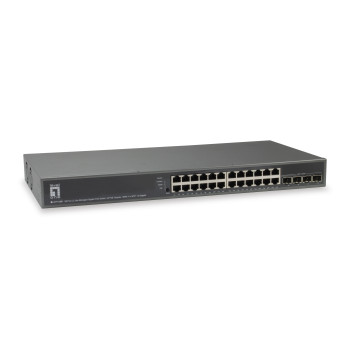 LevelOne GTP-2881 łącza sieciowe Zarządzany L3 Gigabit Ethernet (10 100 1000) Obsługa PoE Czarny
