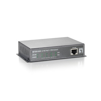 LevelOne FSW-0503W90 łącza sieciowe Fast Ethernet (10 100) Obsługa PoE Szary