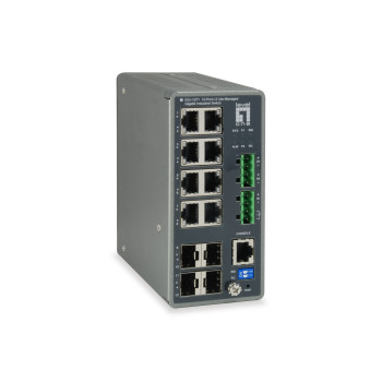 LevelOne IGU-1271 łącza sieciowe Zarządzany L3 Gigabit Ethernet (10 100 1000) Szary
