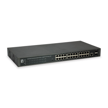 LevelOne GEP-2652 łącza sieciowe Zarządzany L2 Gigabit Ethernet (10 100 1000) Obsługa PoE Szary