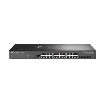 TP-Link Omada SG3428X łącza sieciowe Zarządzany L2+ L3 Gigabit Ethernet (10 100 1000) 1U Czarny
