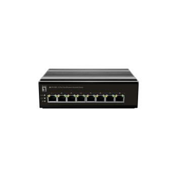 LevelOne IFS-0801 łącza sieciowe Nie zarządzany Fast Ethernet (10 100) Czarny