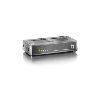LevelOne FSW-0508TX łącza sieciowe Nie zarządzany Fast Ethernet (10 100) Czarny, Szary