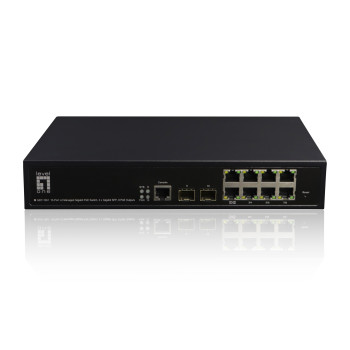 LevelOne GEP-1061 łącza sieciowe Zarządzany L2 Gigabit Ethernet (10 100 1000) Obsługa PoE Czarny