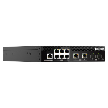 QNAP QSW-M2106R-2S2T łącza sieciowe Zarządzany L2 10G Ethernet (100 1000 10000) 1U Czarny
