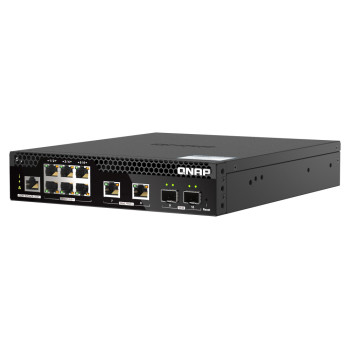 QNAP QSW-M2106PR-2S2T łącza sieciowe Zarządzany L2 10G Ethernet (100 1000 10000) Obsługa PoE 1U Czarny