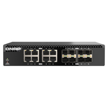 QNAP QSW-3216R-8S8T łącza sieciowe Nie zarządzany L2 10G Ethernet (100 1000 10000) Czarny