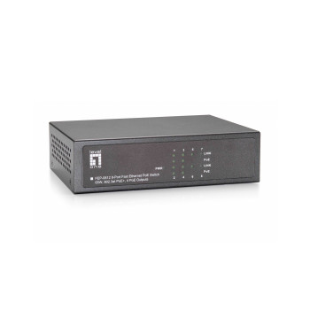 LevelOne FEP-0812 łącza sieciowe Fast Ethernet (10 100) Obsługa PoE Czarny