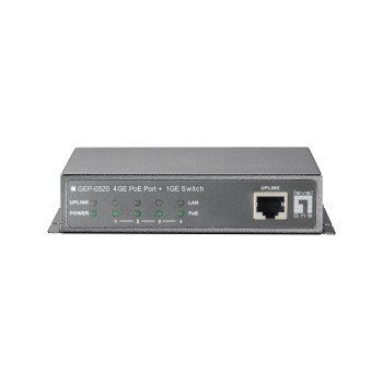 LevelOne GEP-0520 łącza sieciowe Gigabit Ethernet (10 100 1000) Obsługa PoE Czarny
