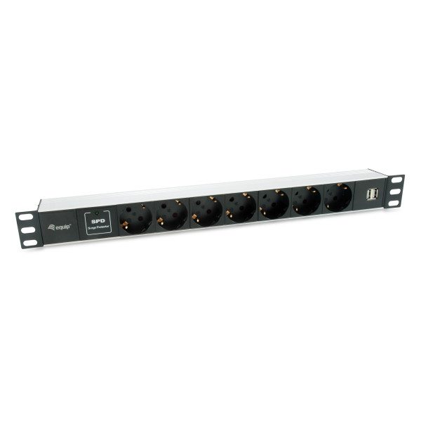 Equip 333315 rozdzielacz zasilania PDU 7 x gniazdo sieciowe 1U Czarny, Srebrny Equip 333315 rozdzielacz zasilania PDU 7 x gniazdo sieciowe 1U Czarny, Srebrny
