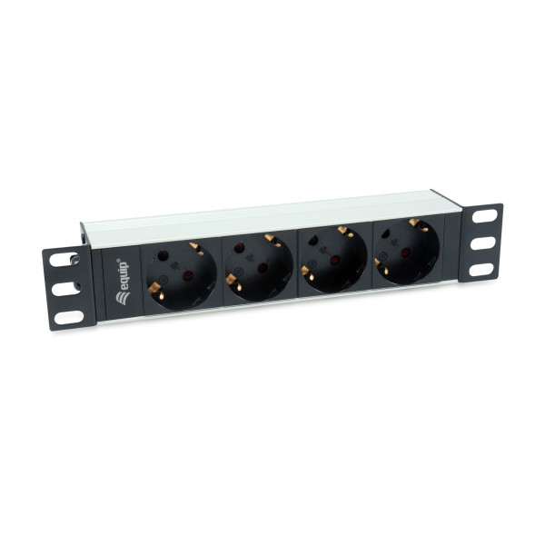 Equip 333311 rozdzielacz zasilania PDU 4 x gniazdo sieciowe 1U Czarny, Srebrny Equip 333311 rozdzielacz zasilania PDU 4 x gniazdo sieciowe 1U Czarny, Srebrny