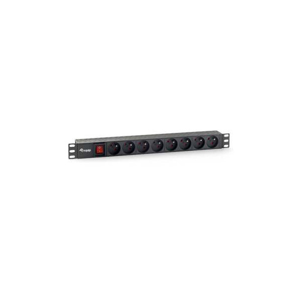 Equip 333285 rozdzielacz zasilania PDU 8 x gniazdo sieciowe 1U Czarny Equip 333285 rozdzielacz zasilania PDU 8 x gniazdo sieciowe 1U Czarny