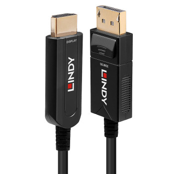 Lindy 38492 adapter kablowy 30 m DisplayPort HDMI Typu A (Standard) Czarny