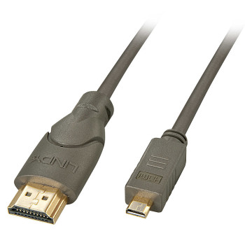 Lindy 41350 kabel HDMI 0,5 m HDMI Typu A (Standard) HDMI Typu D (Micro) Czarny