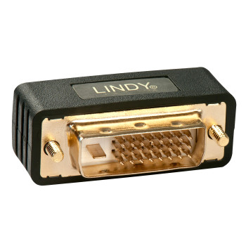 Lindy 41098 zmieniacz płci   kabli DVI-I DVI-D Czarny