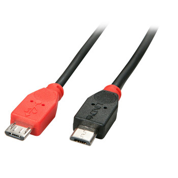 Lindy 31758 kabel USB 0,5 m USB 2.0 Micro-USB B Czarny