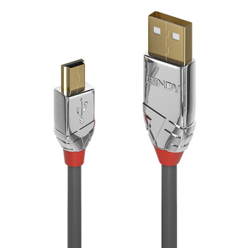 Lindy 36635 kabel USB 7,5 m USB 2.0 USB A Mini-USB B Szary