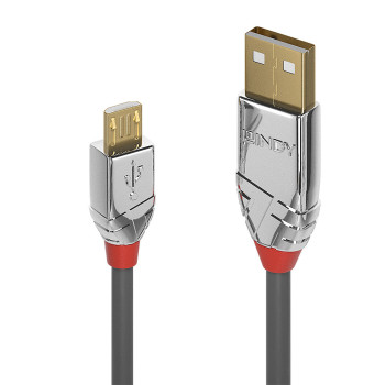 Lindy 36654 kabel USB 5 m USB 2.0 USB A Micro-USB B Szary