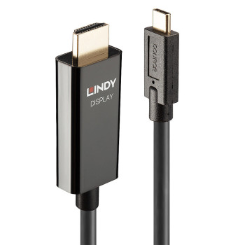 Lindy 43315 adapter kablowy 5 m USB Type-C HDMI Typu A (Standard) Czarny