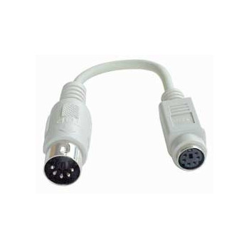 Lindy PS 2 - AT Port Adapter Cable kabel PS 2 0,15 m 6-p Mini-DIN 5-p Mini-DIN Szary