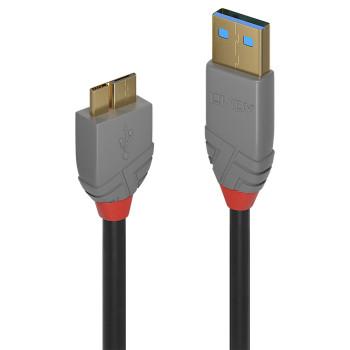 Lindy 36768 kabel USB 3 m USB 3.2 Gen 1 (3.1 Gen 1) USB A Micro-USB B Czarny
