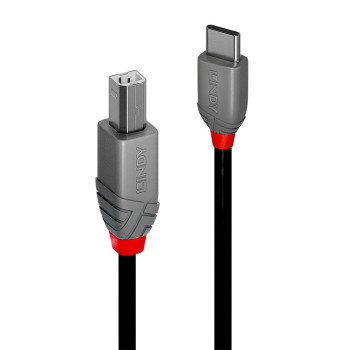 Lindy 36943 kabel USB 3 m USB 2.0 USB C USB B Czarny
