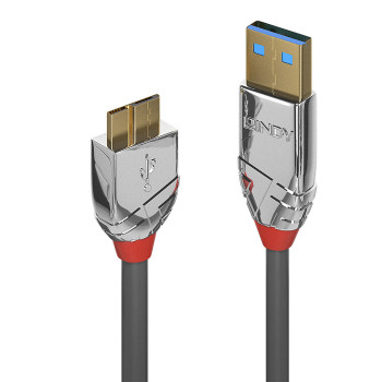 Lindy 36659 kabel USB 3 m USB 3.2 Gen 1 (3.1 Gen 1) USB A Micro-USB B Szary