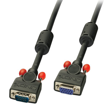 Lindy 36391 kabel VGA 0,5 m VGA (D-Sub) Czarny