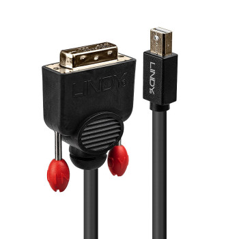 Lindy 41952 adapter kablowy 2 m Mini DisplayPort DVI-D Czarny