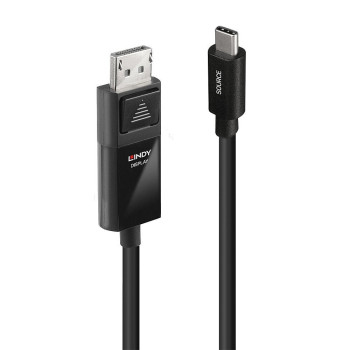 Lindy 43341 adapter kablowy 1 m USB Type-C DisplayPort Czarny