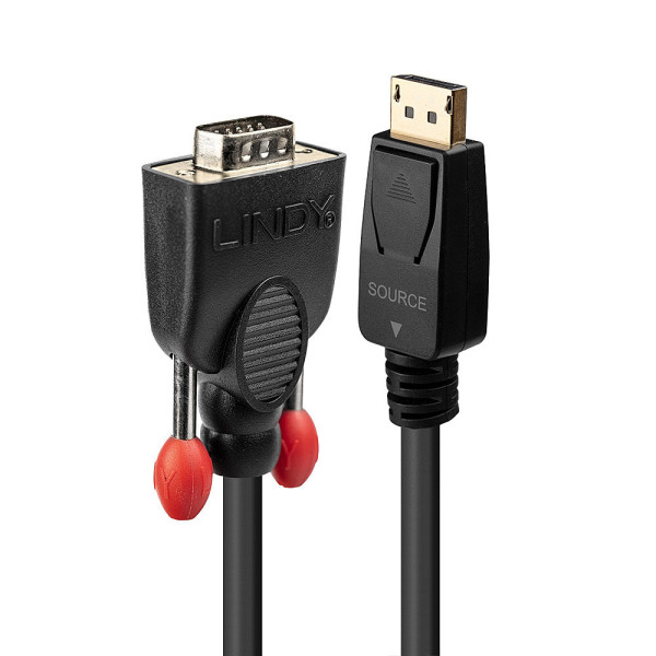 Lindy 41943 adapter kablowy 3 m VGA (D-Sub) DisplayPort Czarny Lindy 41943 adapter kablowy 3 m VGA (D-Sub) DisplayPort Czarny