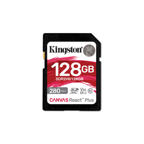 Kingston Technology Canvas React Plus 128 GB SDXC UHS-II Klasa 10 Kingston Technology Canvas React Plus 128 GB SDXC UHS-II Klasa 10