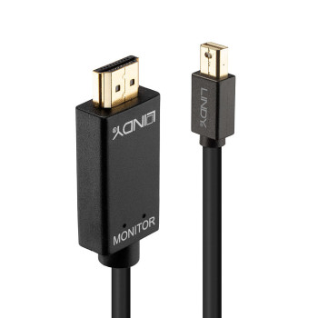 Lindy 36929 adapter kablowy 5 m Mini DisplayPort HDMI Typu A (Standard) Czarny