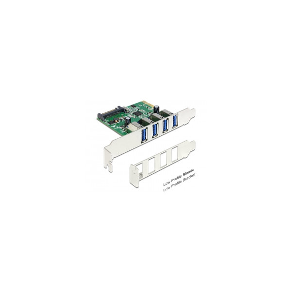 DELOCK PCI Expr Card 4x USB3.0 ext LowProfile DELOCK PCI Expr Card 4x USB3.0 ext LowProfile