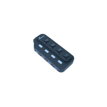 MediaRange USB-HUB 4-Port USB 3.0 extern schwarz