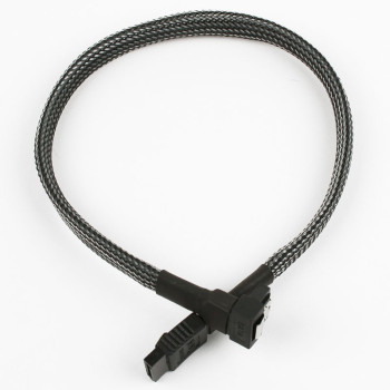 Kabel Nanoxia SATA 6Gbs Kabel abgewinkelt 45 cm, carbon