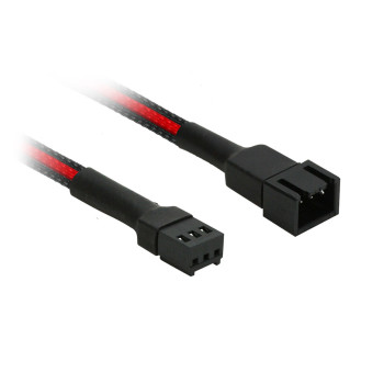 Kabel Nanoxia 3-Pin Verlängerung, 30 cm, schwarzrot