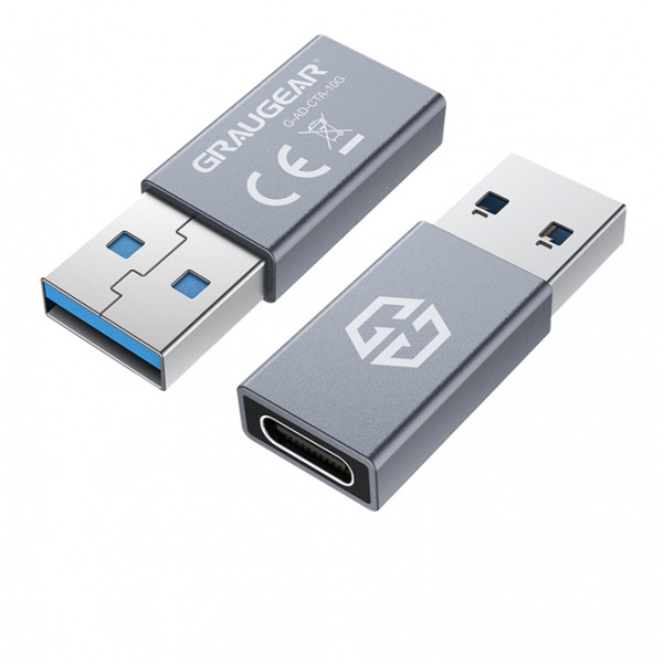 GRAUGEAR USB 3.2 Adapter Type-C zu Type-A 10 Gbits retail GRAUGEAR USB 3.2 Adapter Type-C zu Type-A 10 Gbits retail